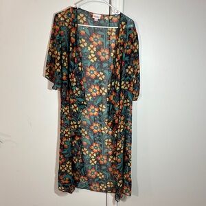 LuLaRoe Multicolor Floral Kimono